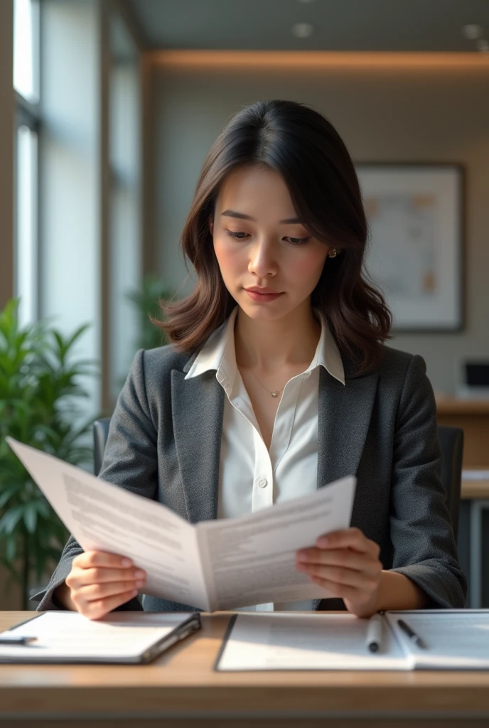 Document review at reception that looks real 