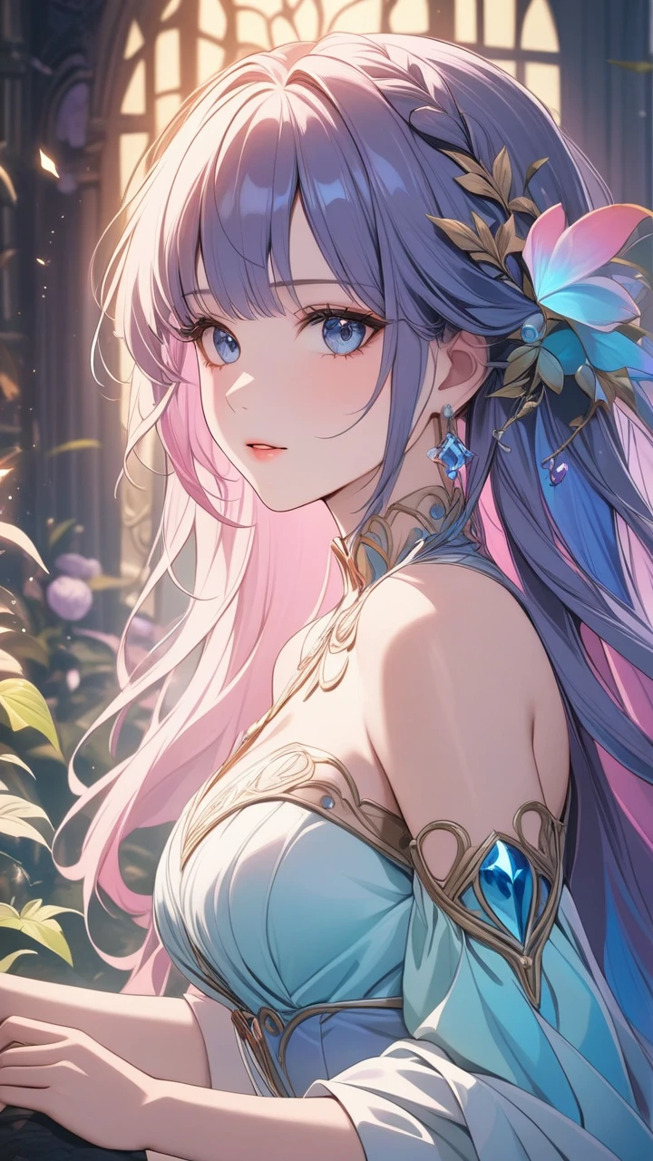 1girl, solo, surreal scene, detailed face, detailed eyes, detailed hair, detailed clothing, intricate details, magical realism, dreamlike, ethereal, whimsical, cinematic lighting, beautiful color palette, soft focus, dramatic shadows, dramatic highlights, volumetric lighting, atmospheric, mystical, fantastical, vibrant colors, detailed textures, seamless, masterpiece, best quality,