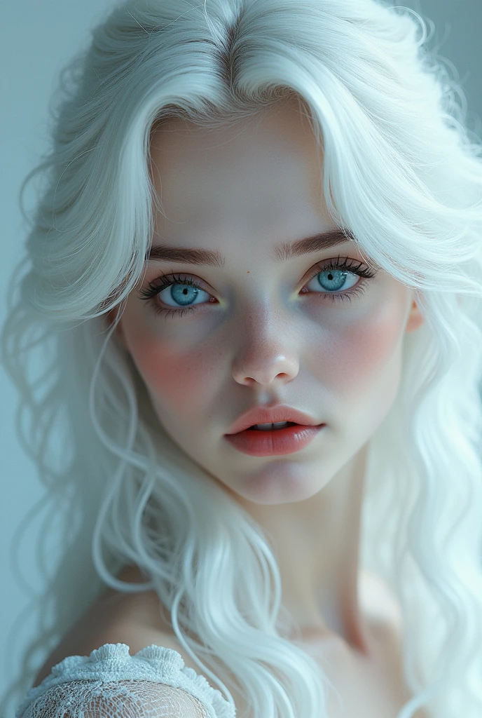 White-haired beauty