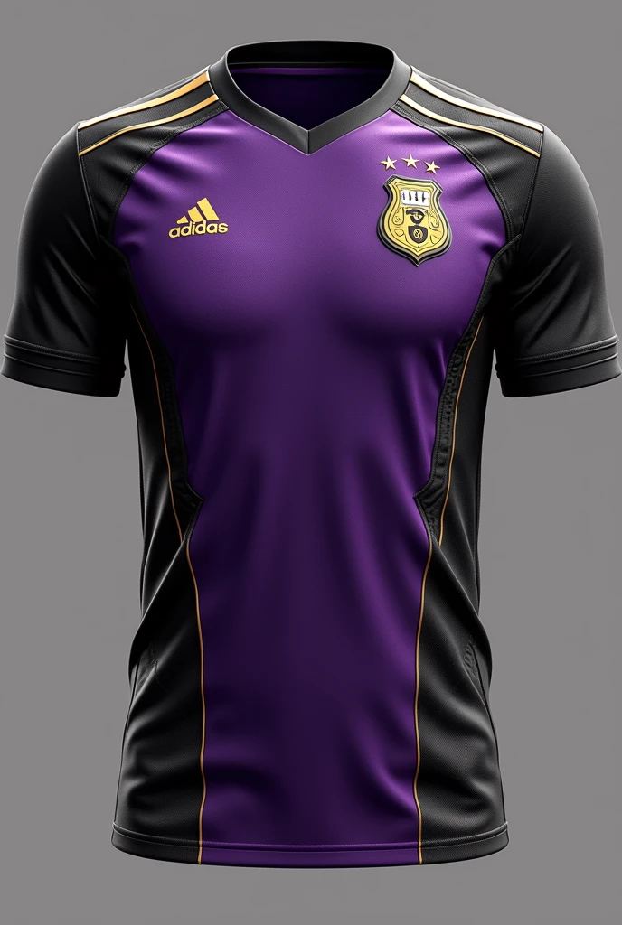 Make me the current Corinthians uniform but with purple colors, black and gold
