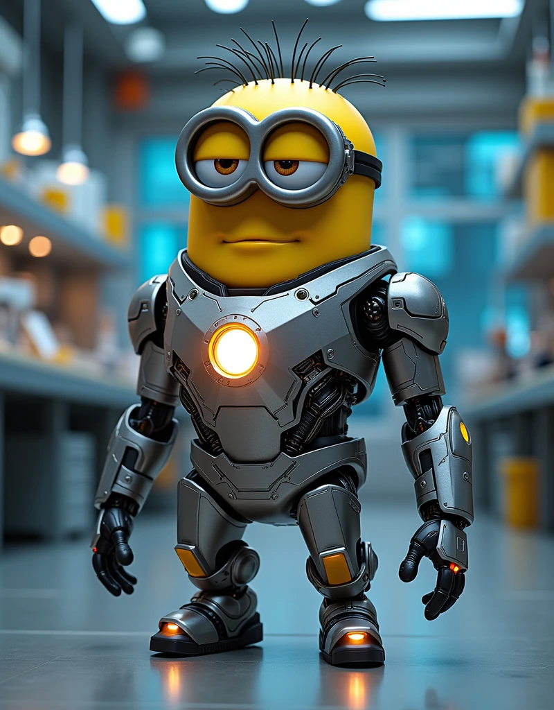 Trong phòng thí nghiệm Minion biến thành người sắt ironman cơ khí công nghệ cao 