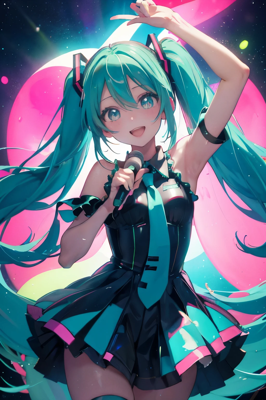 Hatsune Miku, Candy Dream, colorful world, Lovely, Pastel, like, Sing🎤, enjoy, best quality, masterpiece
