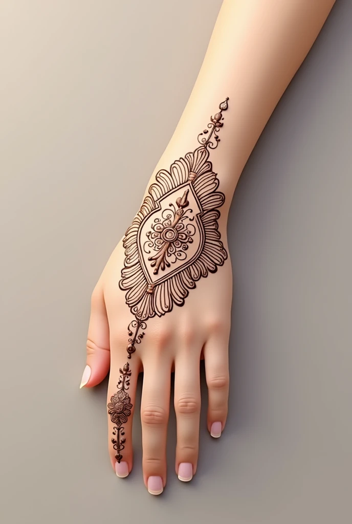 generate Traditional mehndi design on hand