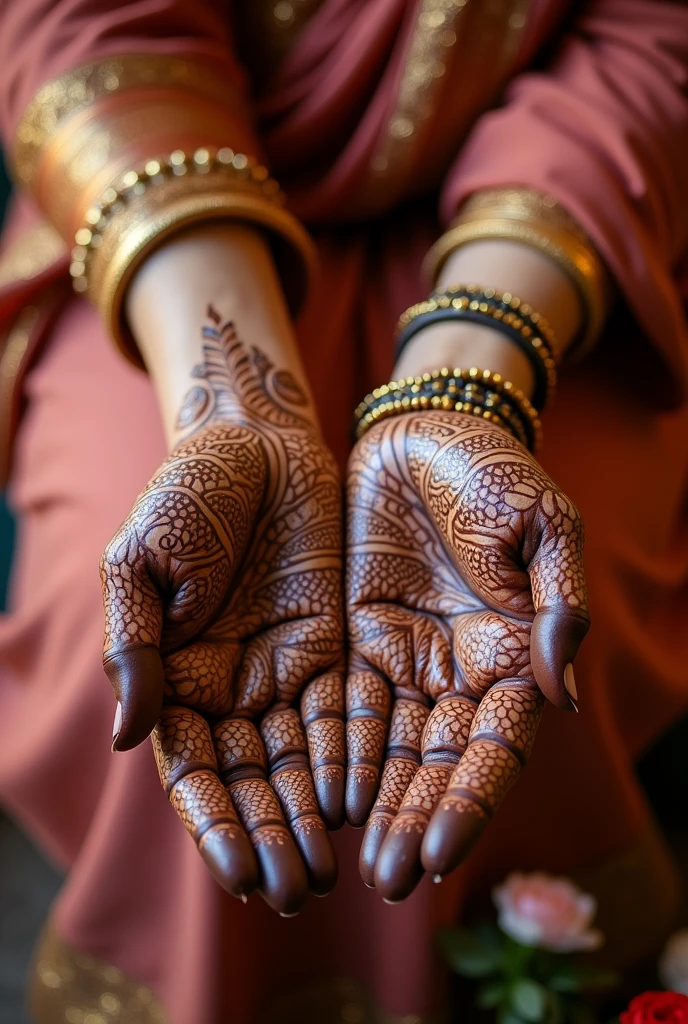 generate more Karwa Chauth Special mehndi design on hand
