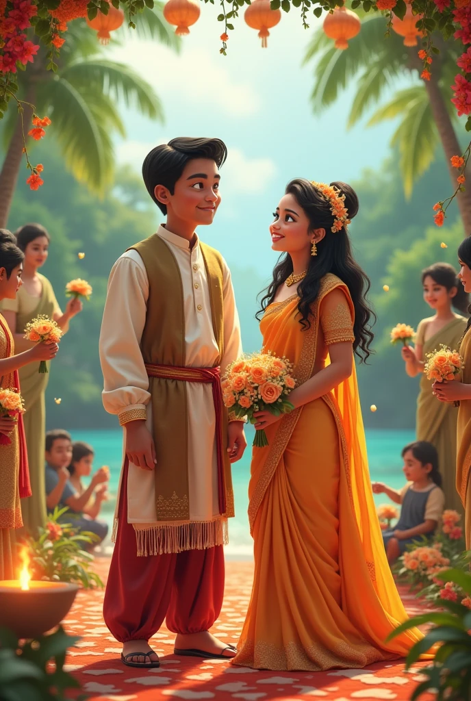 Indian boy and thai girl marrige in kerala