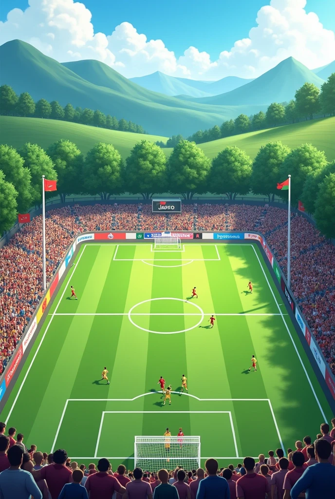 Field for amateur football tournament