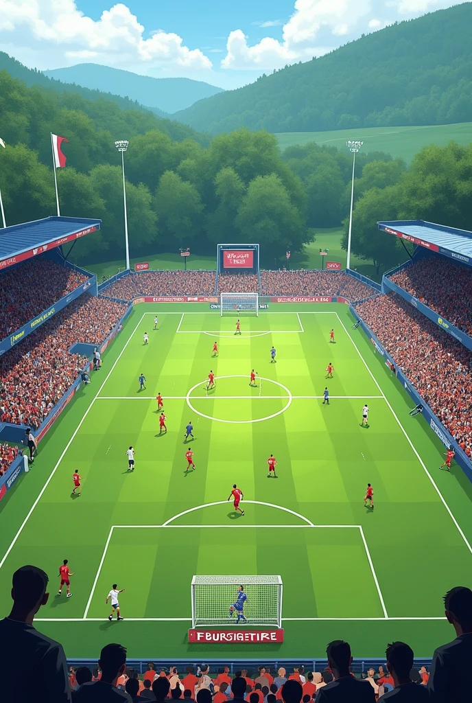 Field for amateur football tournament
