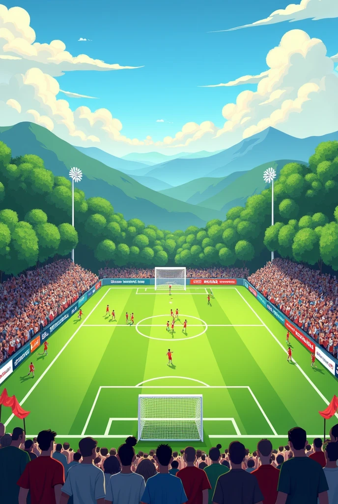 Field for amateur football tournament