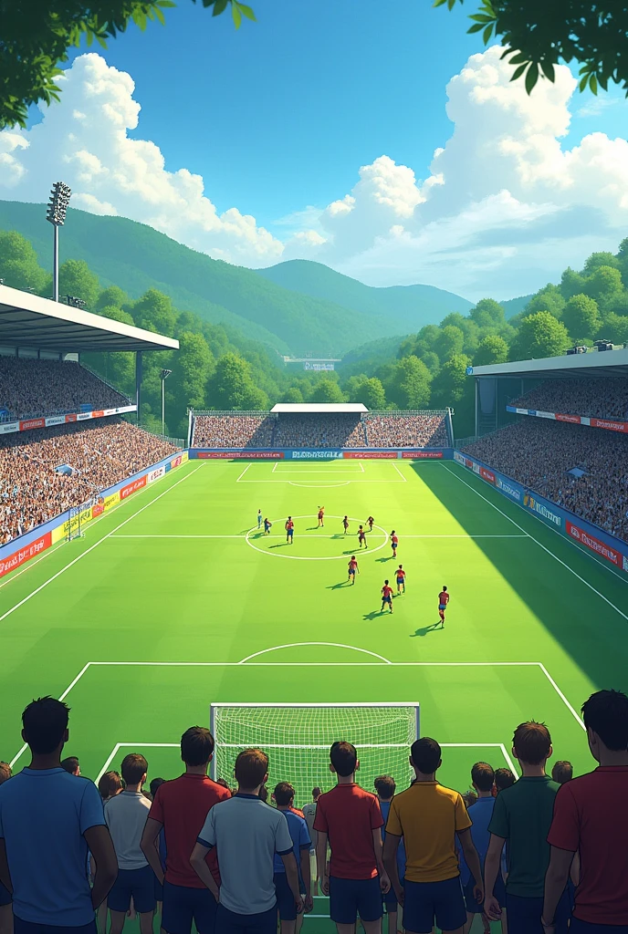 Field for amateur football tournament