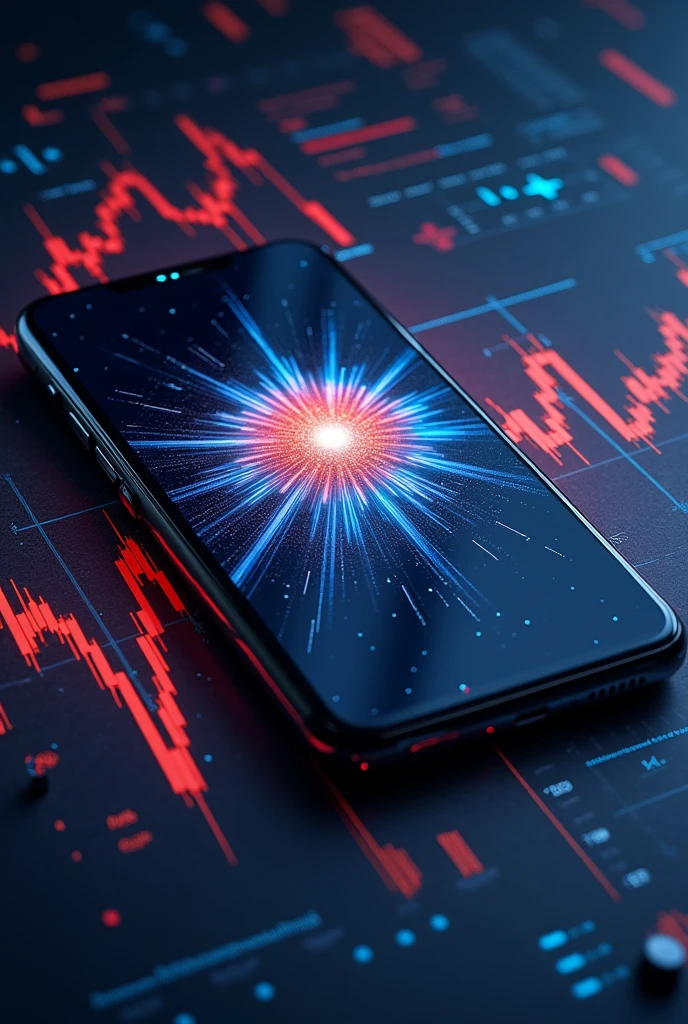 A motivational image that says "a 100000f phone that doesn't allow you to generate money, "throw it away" with trading charts.