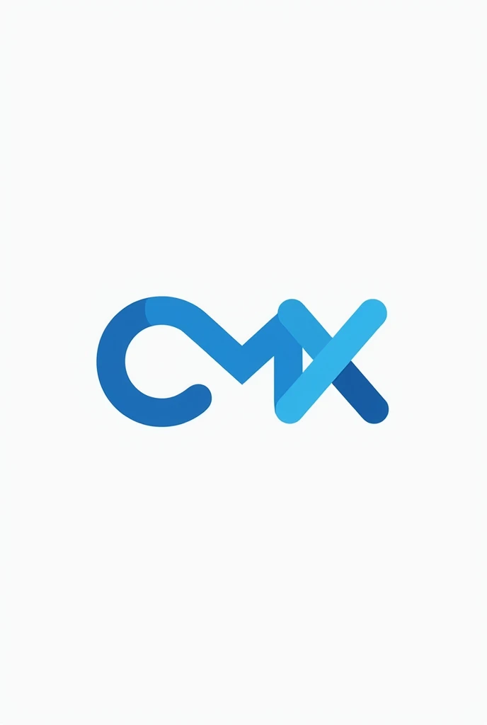 You are a graphic designer and you have to create a logo with the initials CMX for a company that sells phones called cellmaxi, You must integrate the white color, blue and black 
