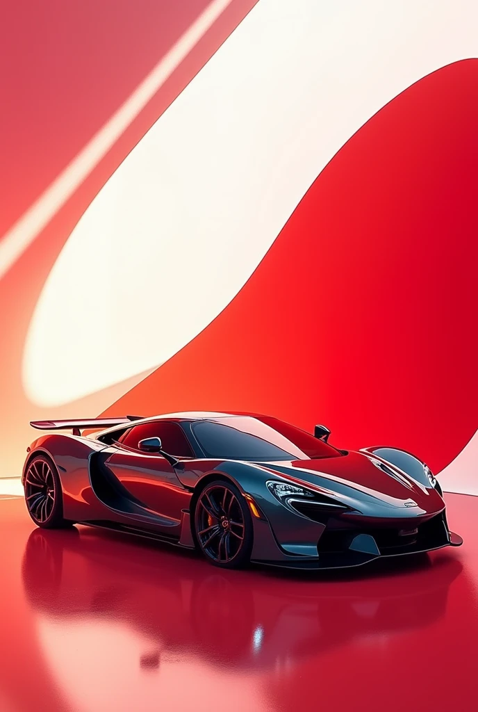 automobile wall peaper black red and white color give this for A4 size (one car in the colorfull background
with more white color 
