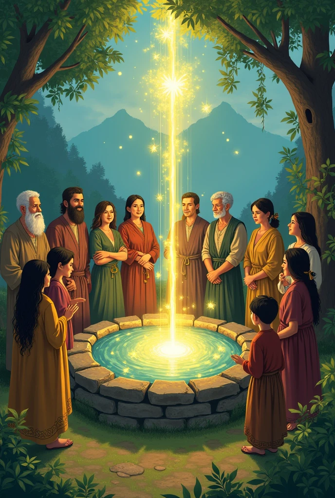 They decide to use the well's magical powers only to serve the good of the village and all. They share this secret information only with a few close loved ones and everyone starts doing good together.