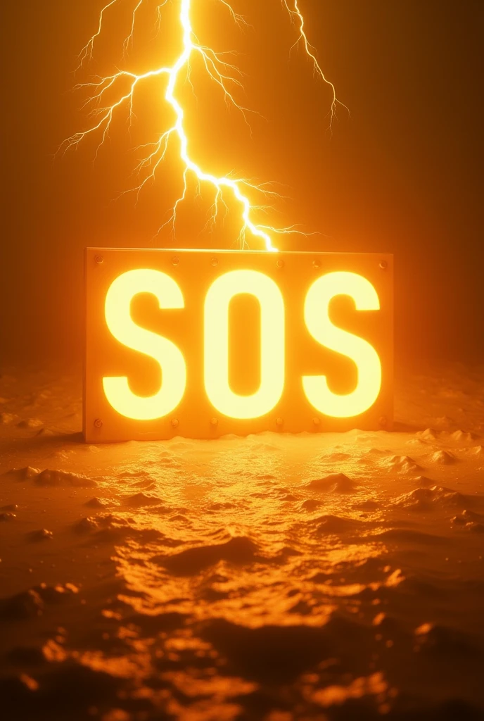 SOS Gold background ringand ander sparking lighting