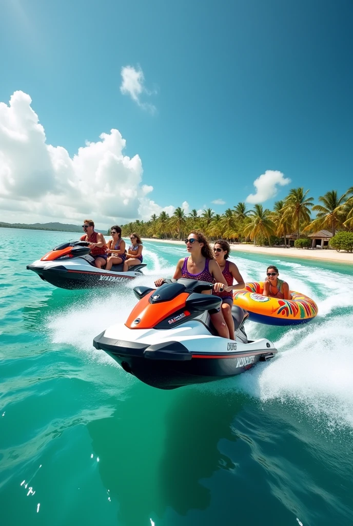 Jetski tour + fun tube ride
