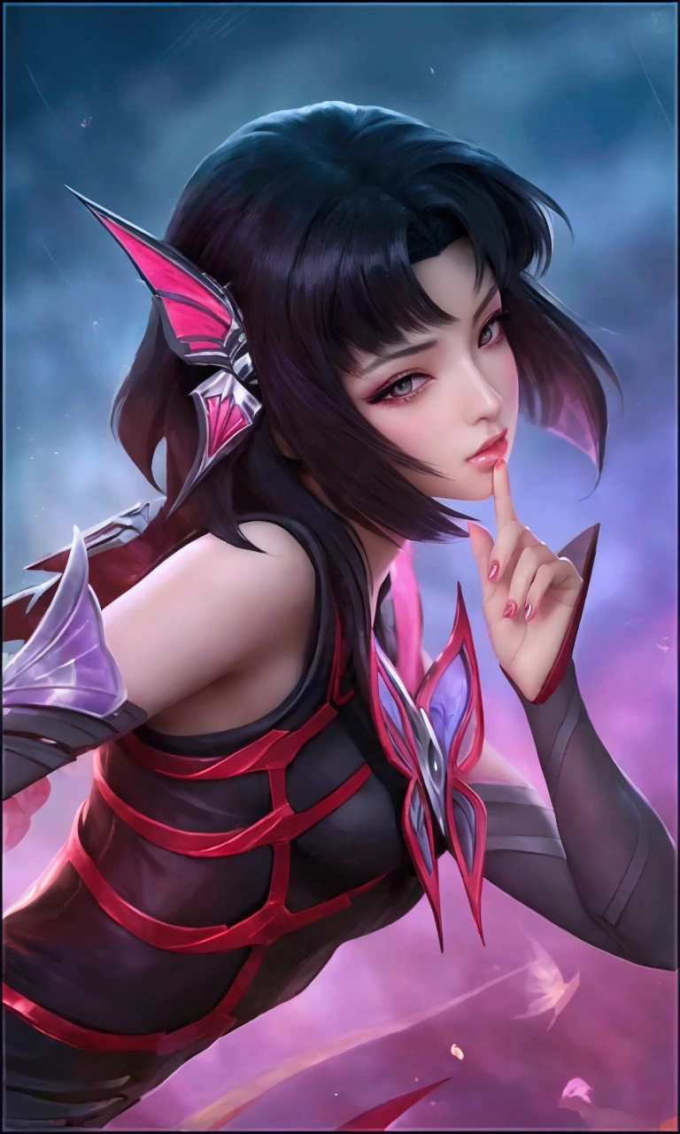 beautiful girl with black hair and purple eyes posing for a picture, irelia, yun ling, extremely detailed artgerm, ig model