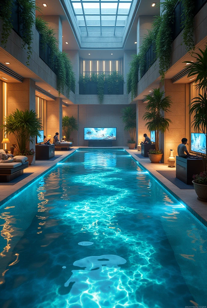 The gaming room in the summing pool