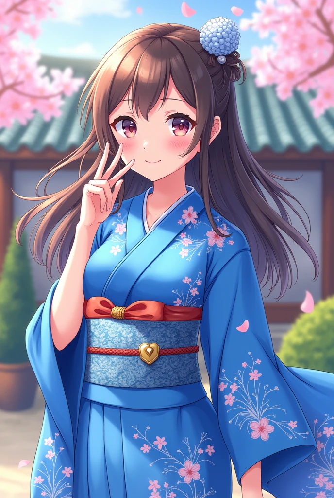 more asaka, Love Live Nijigasaki, kimono, blue yukata,