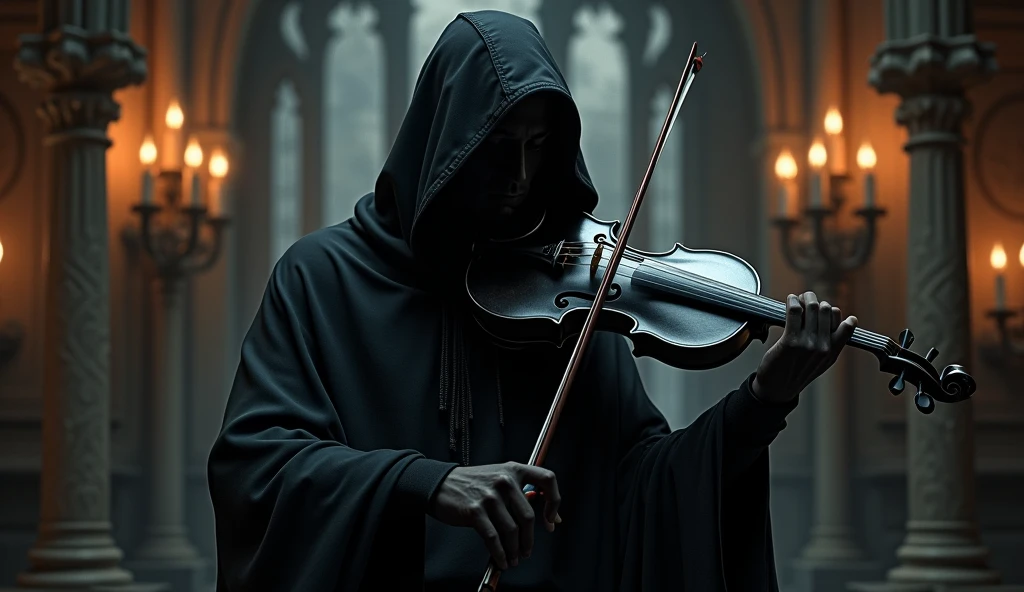 Gothic romantic, dark fantasy, Black Violin
