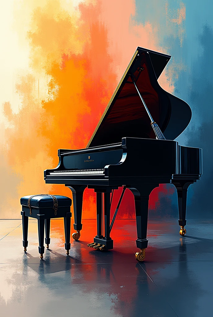 Abatract art piano