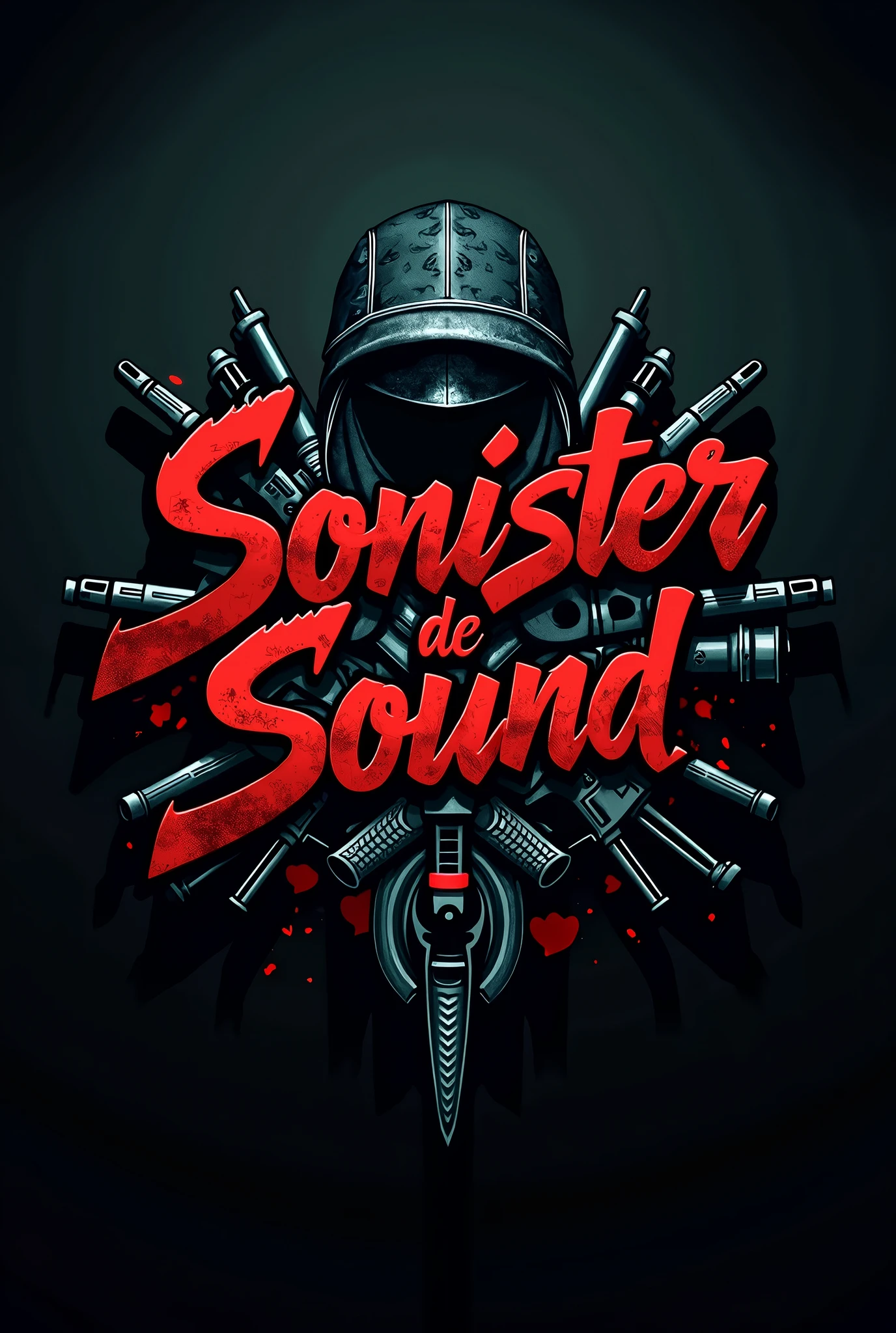 I want a logo for a fivem server that says gangster sound, write the text in Spanish
