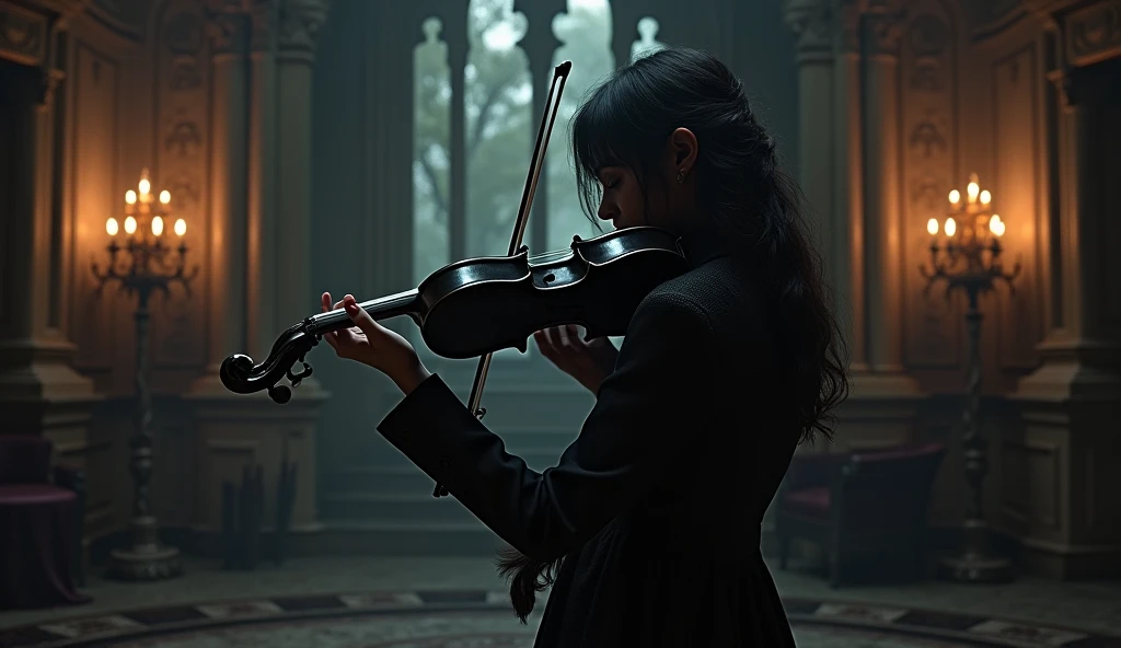 Gothic romantic, dark fantasy, Black Violin