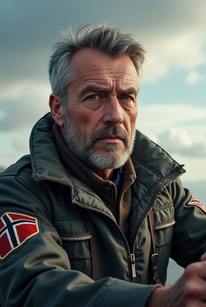 Norwegian man with pilot uniform