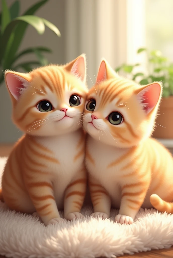 2 lovely, gentle, docile male cats with big eyes