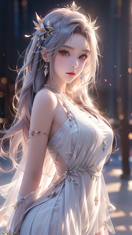 最high quality, masterpiece, High resolution, One girl, Porcelain Dress, hair accessory, necklace, jewelry, Pretty face, On the body, Tyndall effect, Realistic, Shadow Studio, Rim Light, Dual Tone Lighting, (High Definition Skins: 1.2), 8k UHD, Digital SLR, Soft Light, high quality, Volumetric Light, Sneak Shot, photograph, High resolution, 4K, 8k, Background Blur,