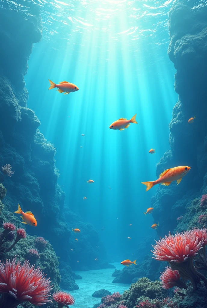**"AquaticHarmony, serene underwater world, clear water, graceful fish swimming, gentle currents, no_humans, tranquil ocean depths, soft light filtering through, peaceful aquatic environment, vibrant marine life, fluid movements, shimmering scales, calm underwater_light, soothing color palette, tranquil atmosphere (perfect masterpiece, best quality, best resolution:1.5)(perfect CG 8K UHD unity wallpaper)"**