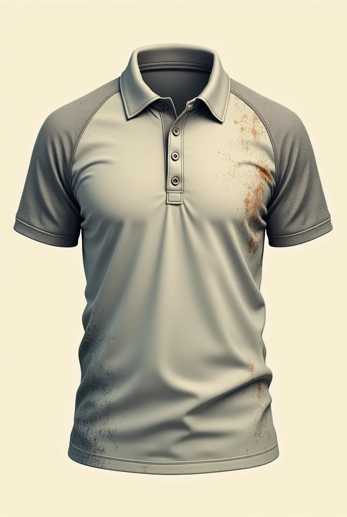 Create an illustration of classic design vintage style textured polo tshirt