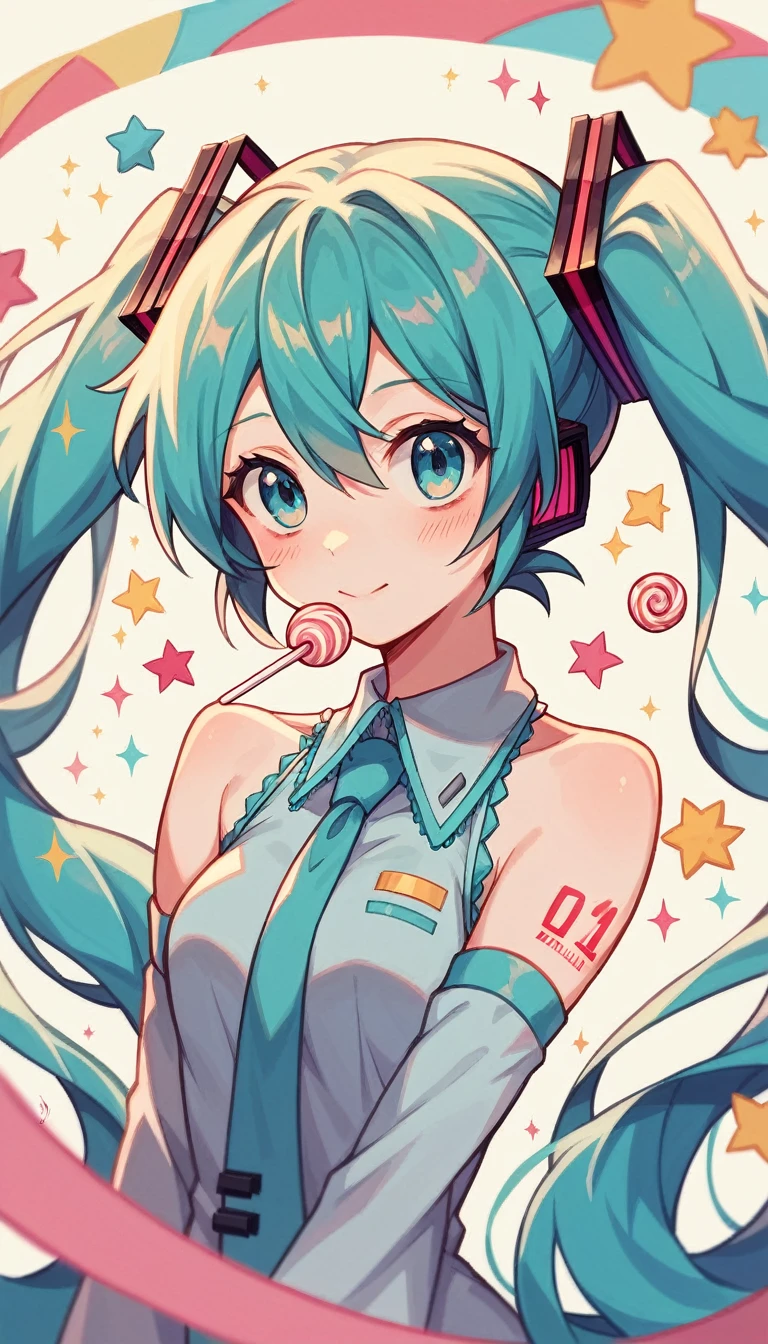 Hatsune Miku, Candy Dream, colorful world, Lovely, Pastel, like, Sing🎤, enjoy, best quality, masterpiece