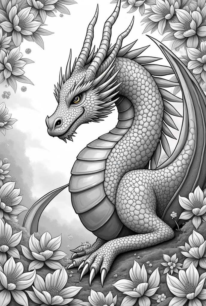 Mythical Animals: A Coloring Journey Through Legends A coloring book focused on mythical creatures like dragons, unicorns and phoenixes, each with a detailed artistic touch.