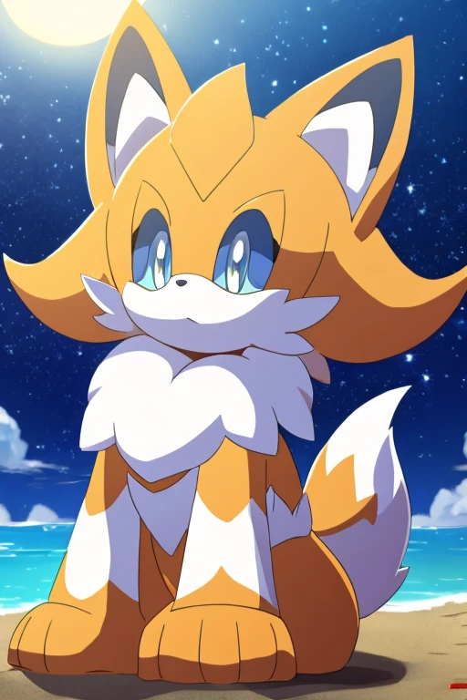 Furry female kuami fox monster alola pokemon sun and moon fluffy sonic style 