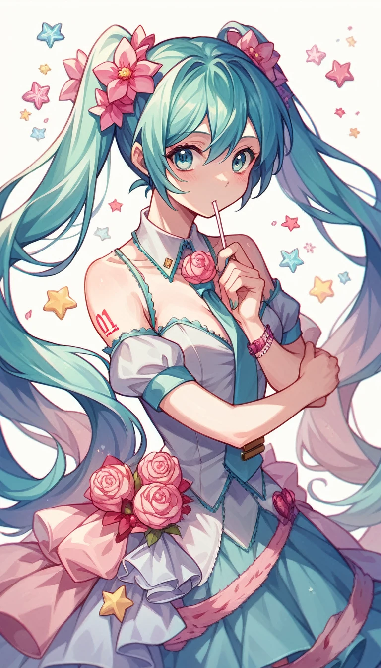 Hatsune Miku, Candy Dream, colorful world, Lovely, Pastel, like, enjoy, best quality, masterpiece