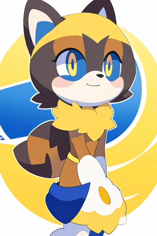 Furry female raccoon alola pokemon sun and moon fluffy sonic style 