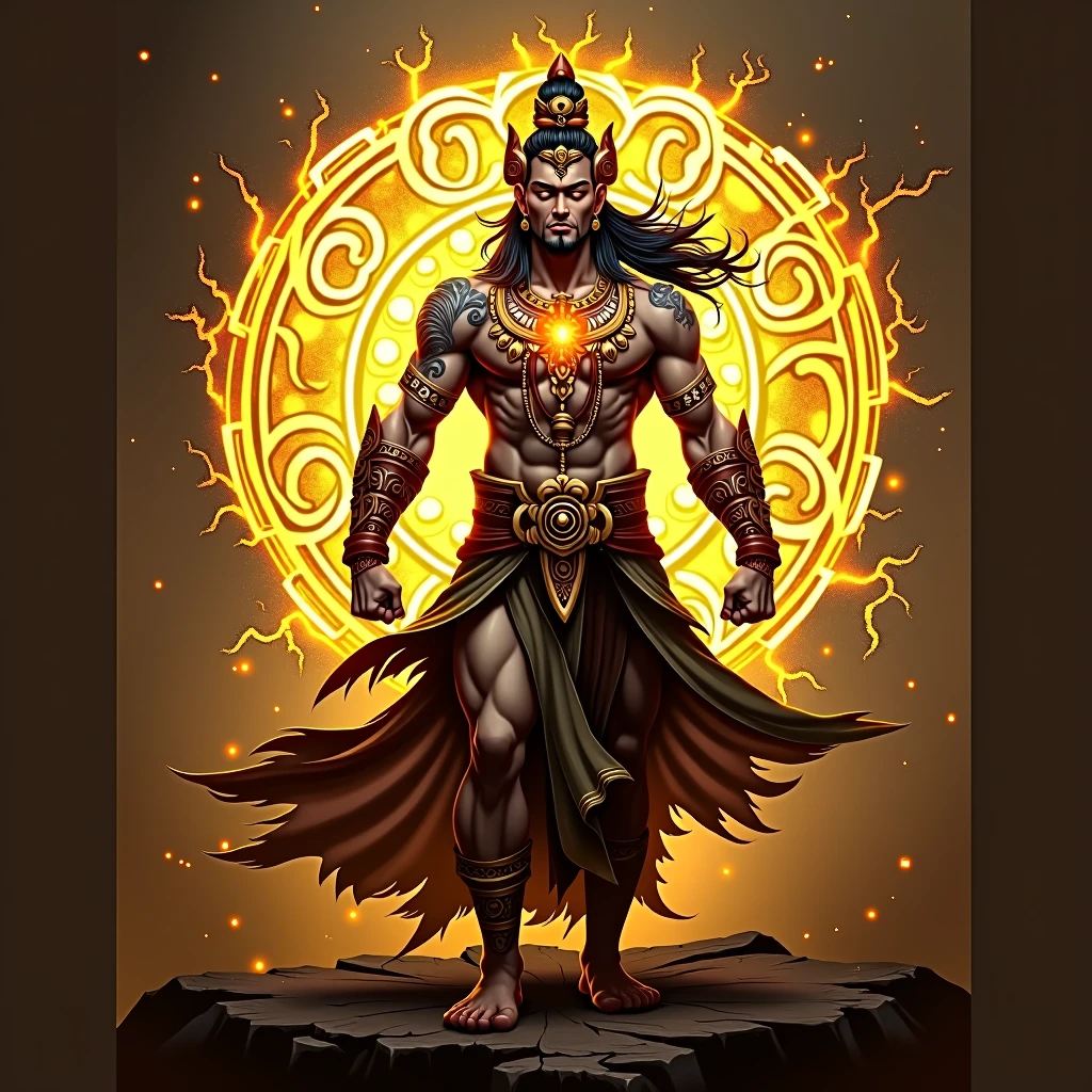 Burmese hero logo with Jinn classic goldren
word