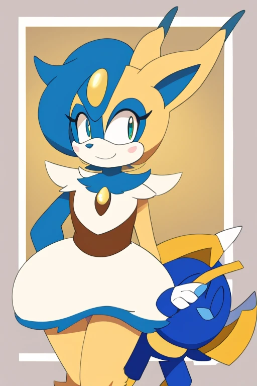 Furry female gazelle mask monster alola pokemon sun and moon fluffy sonic style