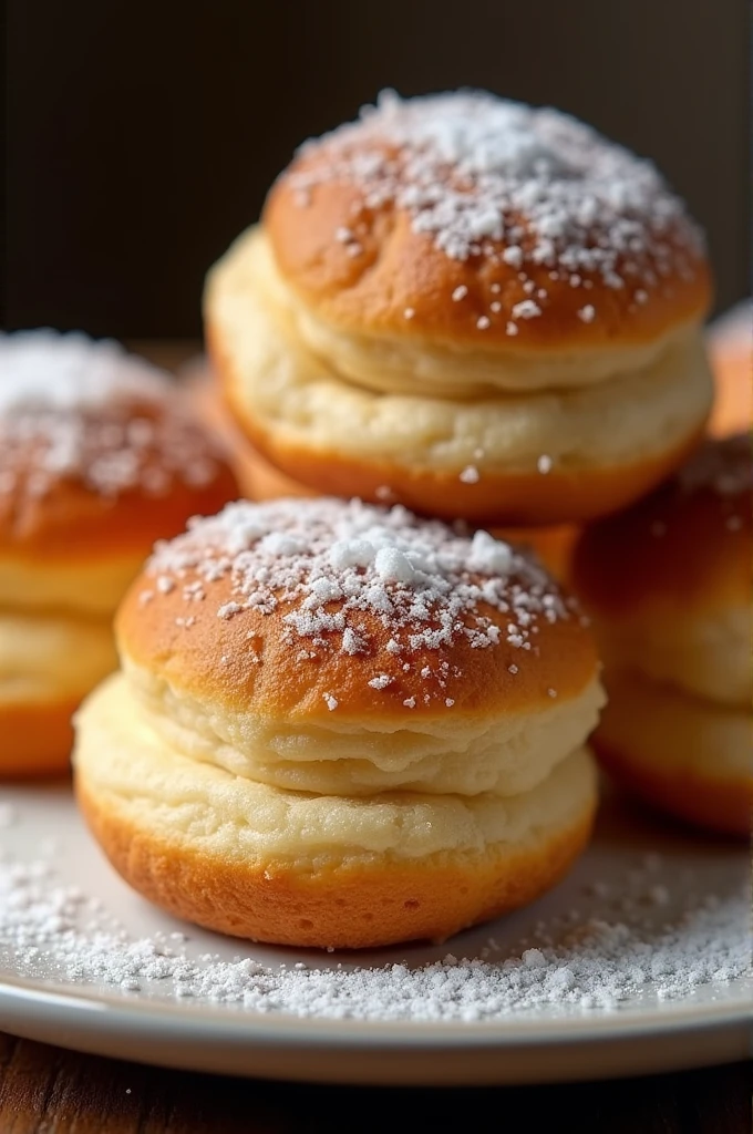 Une photo alléchante d'un plateau de chouquettes chaudes et dorées, saupoudrées de sucre perlé.