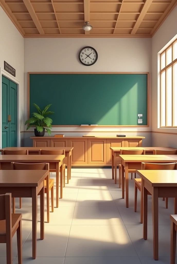 Class room no students in India
Simple front side