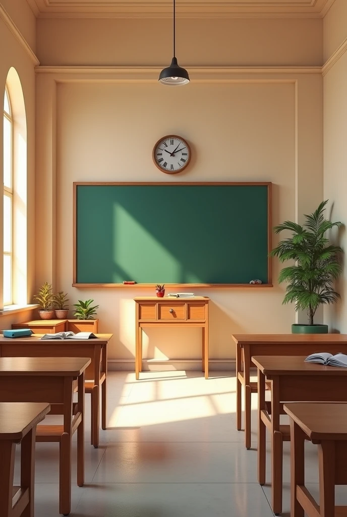 Class room no students in India
Simple front side