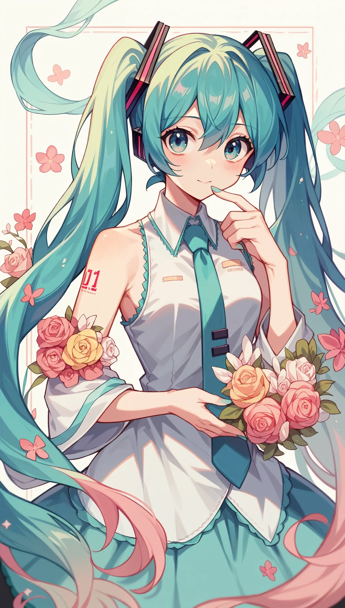Hatsune Miku, colorful world, Lovely, Pastel, like, enjoy, best quality, masterpiece