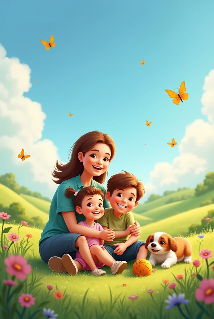 A happy family of in this world
