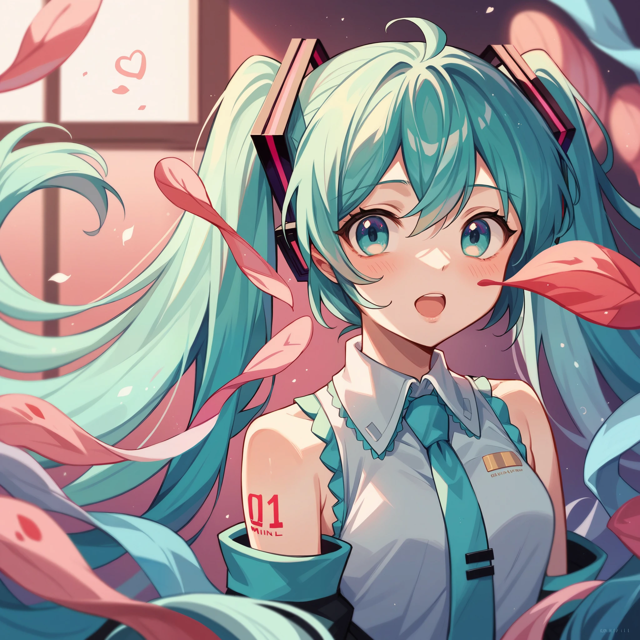Hatsune Miku, colorful world, Lovely, Pastel, like, enjoy, best quality, masterpiece