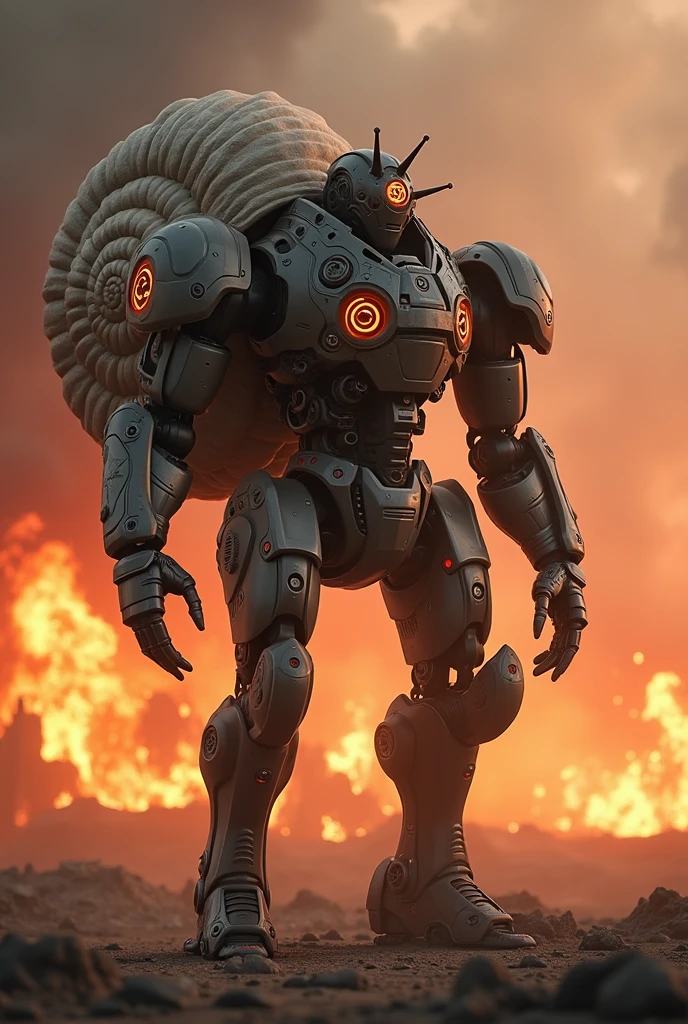 high quality,4K,HD,explode,Fires Everywhere,Smoky,3d,3d rendering,pixar,1end机甲,Mechanization,future technology,背着Snail壳,,end ,,Snail,Dilapidated,Pink flame,Dark,