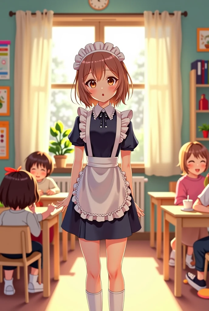 A maid cafe-like nursery school teacher to parents「Welcome back」It seems he is saying