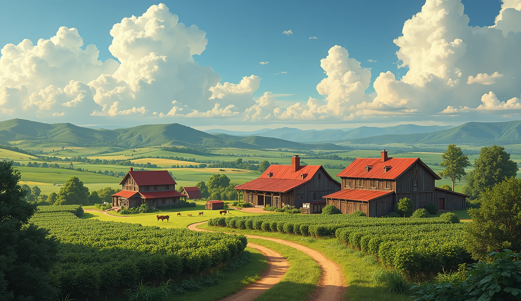 Through seasons' change and weather's whims,
His farm was always grand