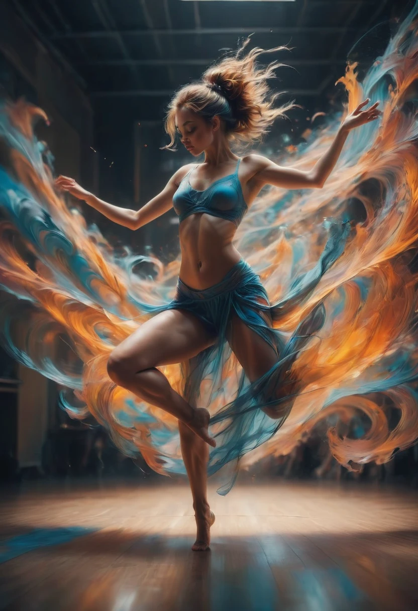 Motion Blur, action-lines, by lois van baarle, best quality, masterpiece, very aesthetic, perfect composition, dance pose, intricate details, ultra-detailed