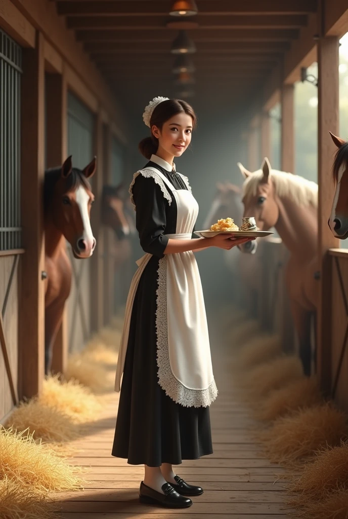 Maid attire，stable diffusion