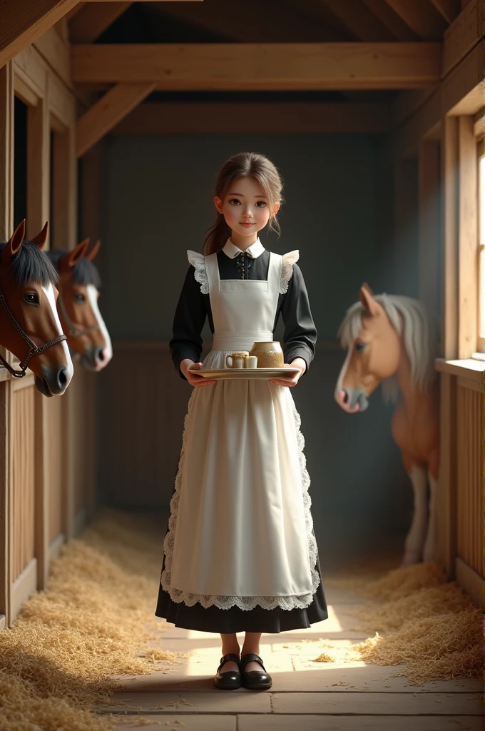 Maid attire，stable diffusion